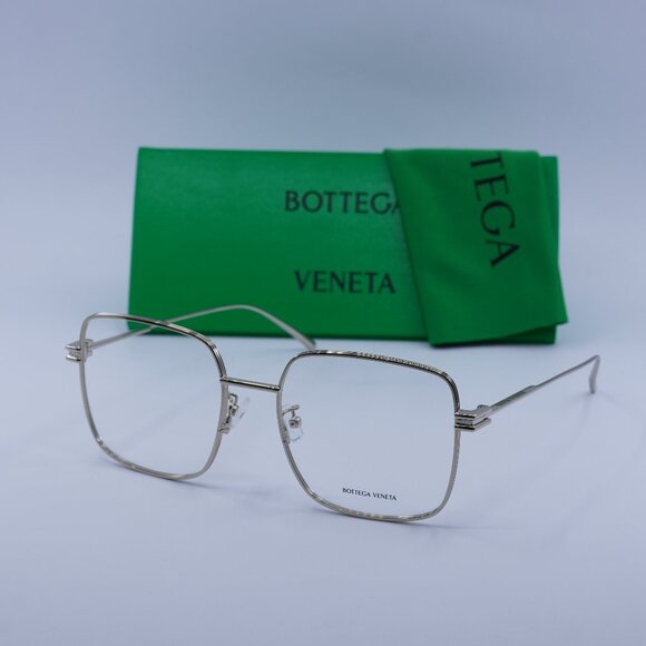 Bottega Veneta BV1049O 002 Square Eyeglasses – Gold 56mm - Picture 1 of 9